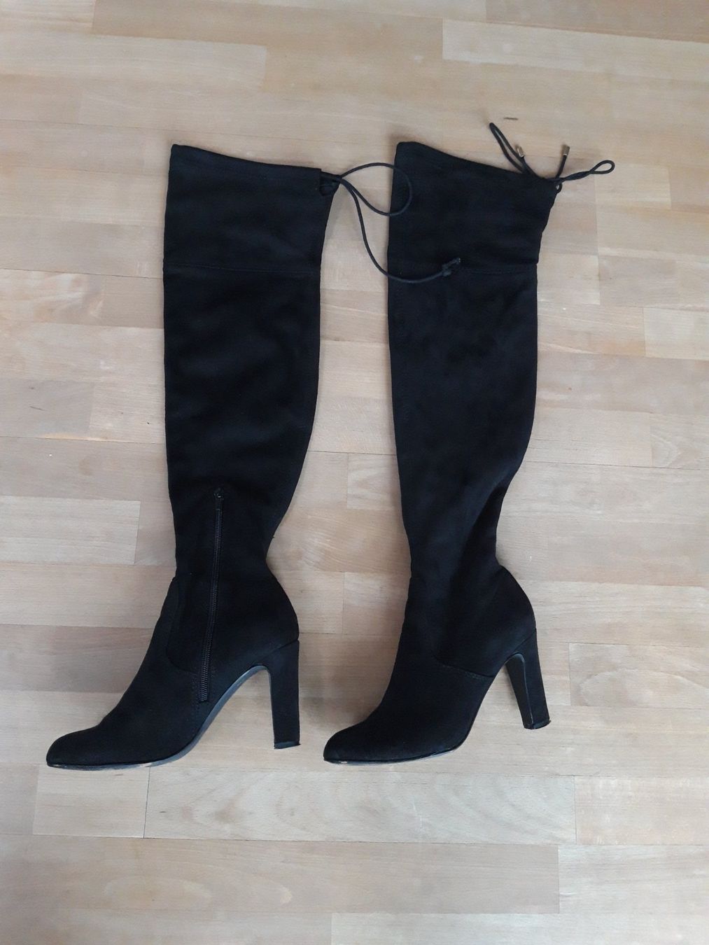 Damenschuhe: Overknee schwarz Boho Wildleder Casual Blockabsatz 36 – Gebraucht aus Feuerthalen von tanatha_st 1
