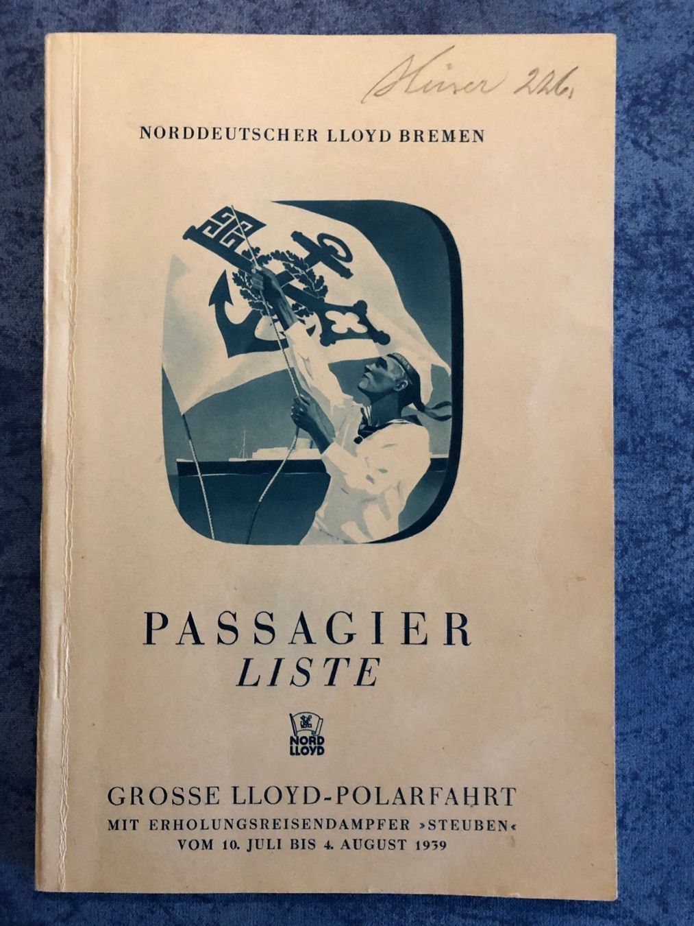 Documenti: Polar-Taufe Lloyd Dampfer Steuben 1939 – Usato da Steffisburg venduto da bwt56 4