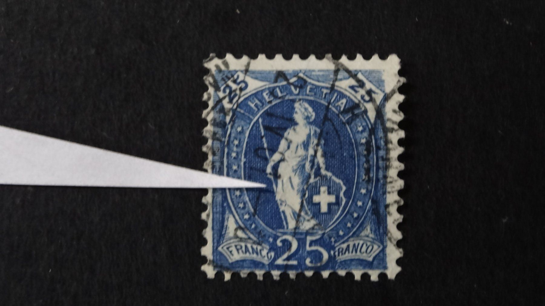 Tutti i francobolli: Haarlinie durch die Figur  SBK 73D   124 – Usato da Anwil venduto da C-DAIHA