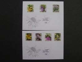 2003 Nr. 1073-1079 auf zwei FDC's mit ET-Vollstempel selten