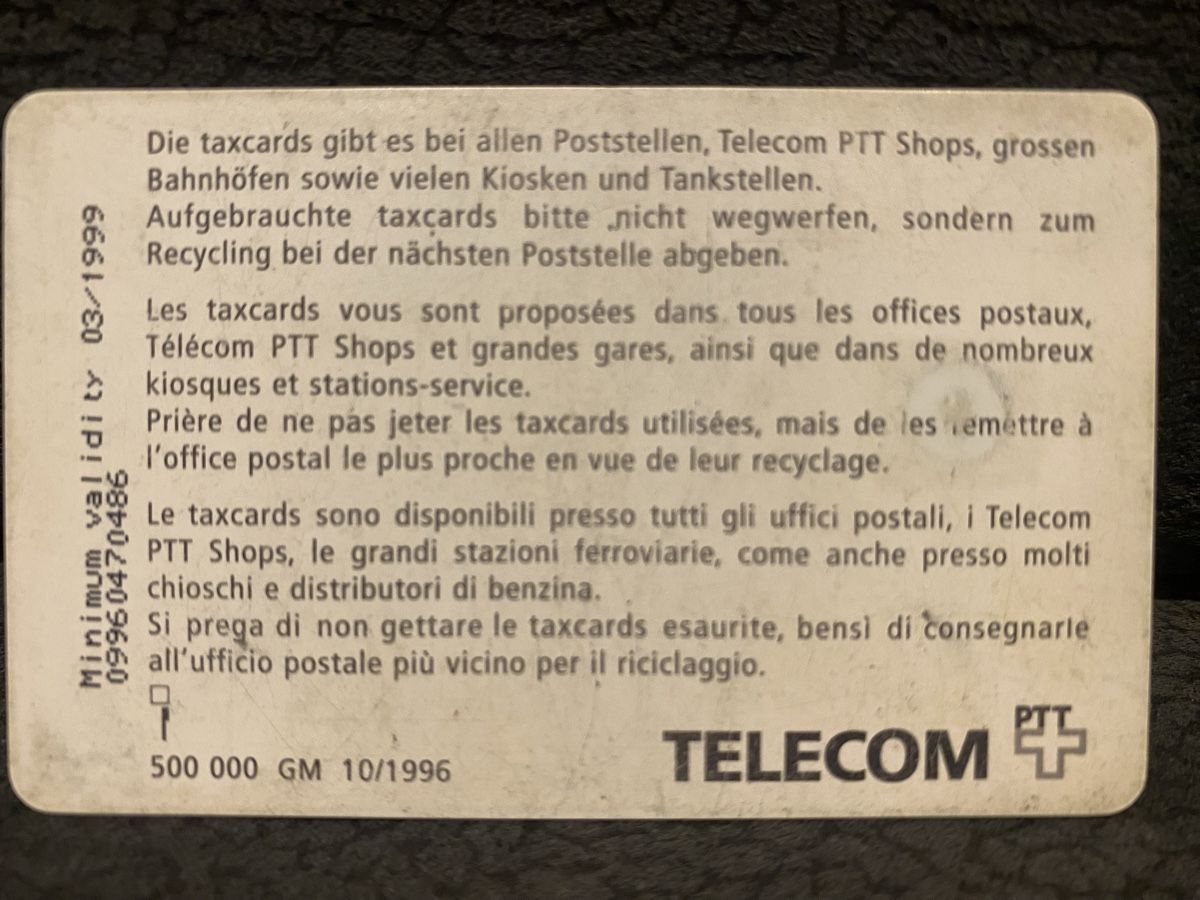 Telefon- & Taxkarten: Taxcard GM2 / 03/1999 – Gebraucht aus Lausanne von babacard10 1
