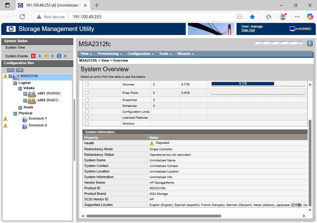 Hewlett Packard Server: HP MSA 2321FC SAN Storage – Usato da Trimbach venduto da mdc70 1