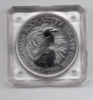 (2049) Australien, 1 Unze, Kookaburra, 1990, orig. verpackt