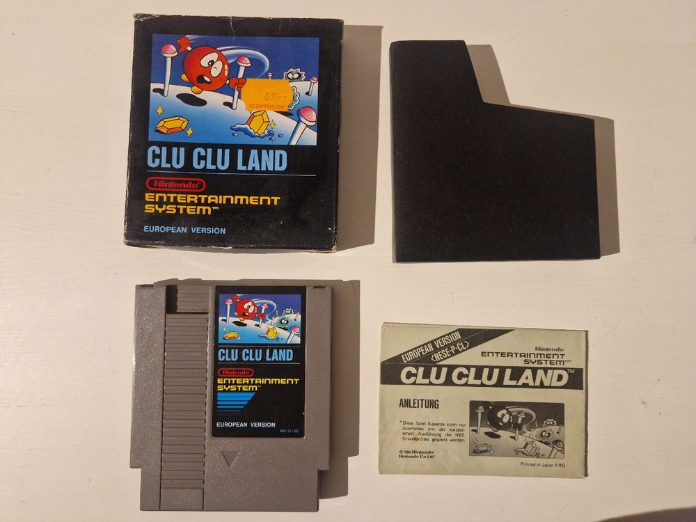 Clu Clu Land Nintendo NES - Komplett mit Anleitung! (PAL-B) (Gebraucht ...