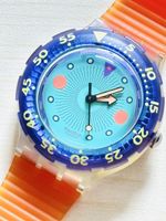 Swatch Scuba Uhr blau orange Kunststoffgehäuse 