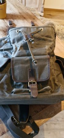Schöner Rucksack, Canvas & Leder, 