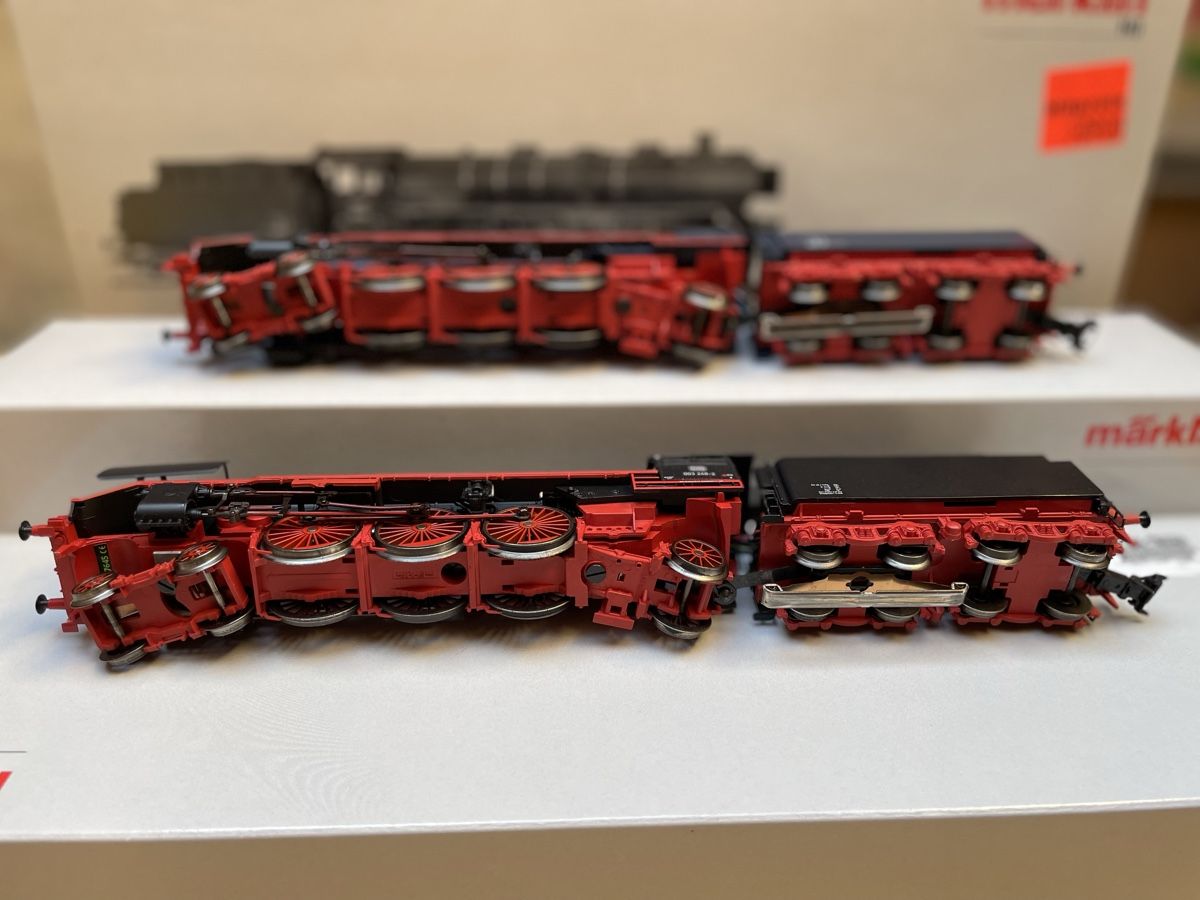 Märklin Modellini di ferrovie: Märklin 37955 Set mit 2 Dampflokomotiven DB digital – Usato da Rickenbach ZH venduto da u2540 5