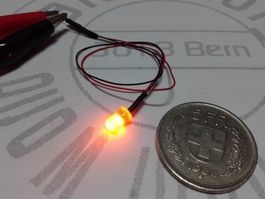 LED 5mm orange verkabelt 2/12V 1 Stück