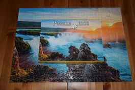Puzzle 1000 Godafoss Wasserfälle - Island