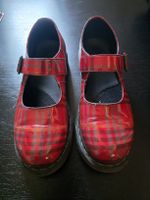 Dr. Martens Red Tartan Plaid Mary Janes 5026