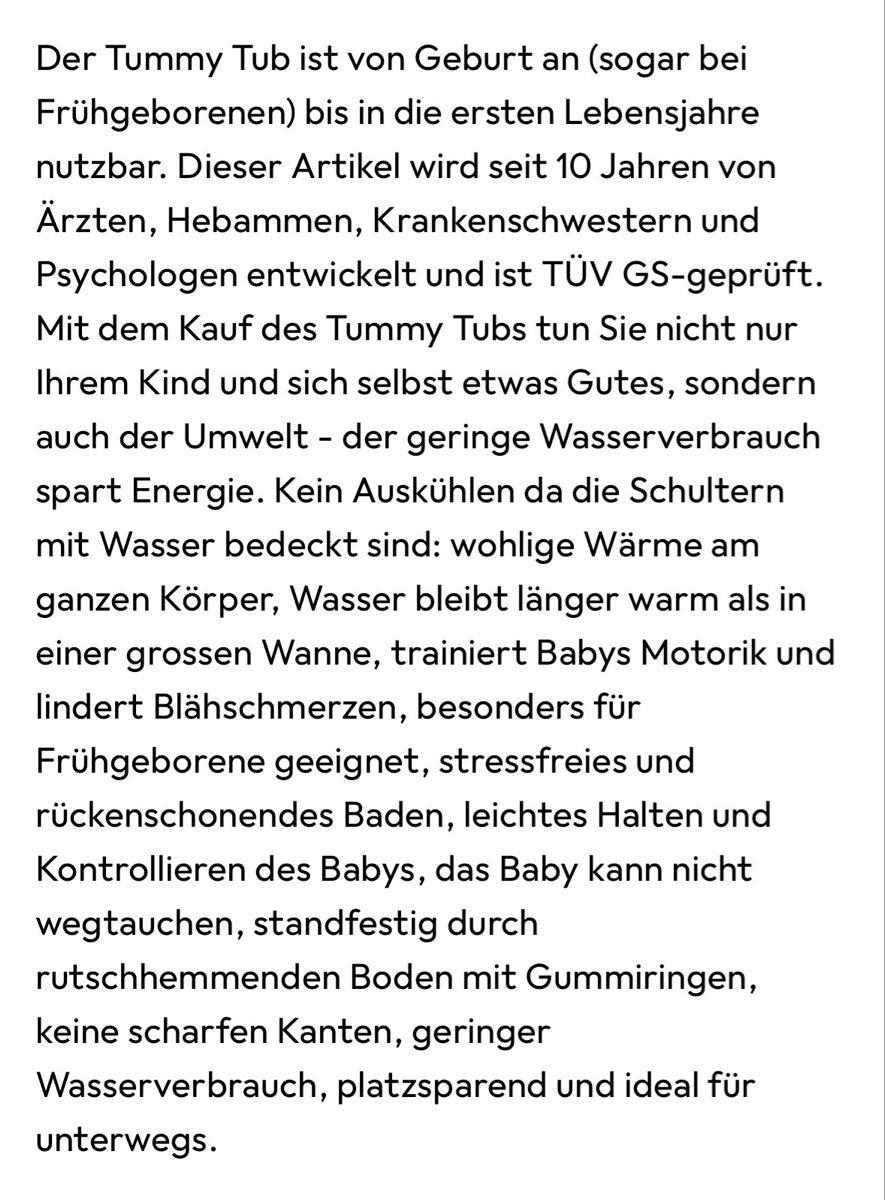Vasche da bagno: TummyTub Original – Usato da Volketswil venduto da Aboa 2