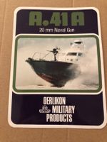 Vintage A. 41 A 20 mm Naval Gun Abziehbild
