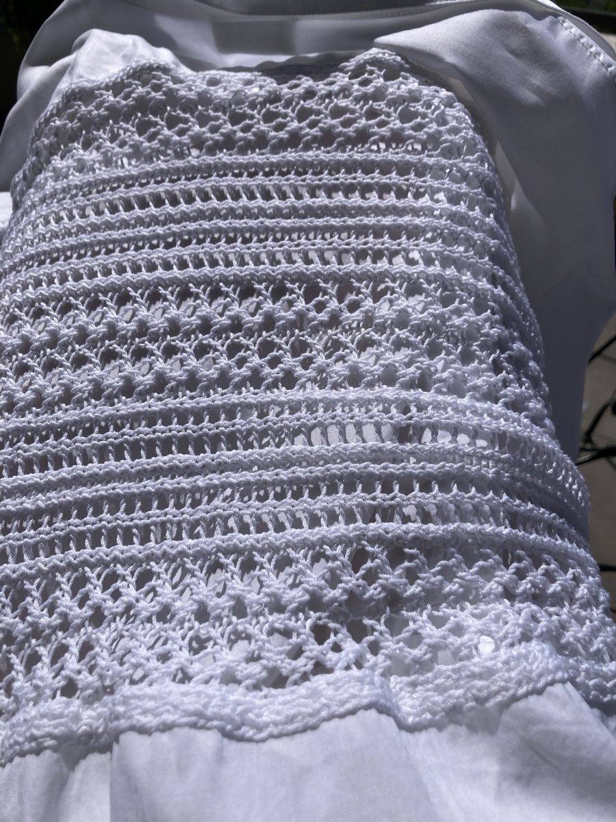 Camicette: PANICALE Cashmere Hemdbluse mit grobmaschigen Häckeleinsatz – Usato da Thalwil venduto da helvetaki 5
