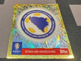 Topps Uefa Euro EM 2024 BIH 1 Wappen / Flag Gold
