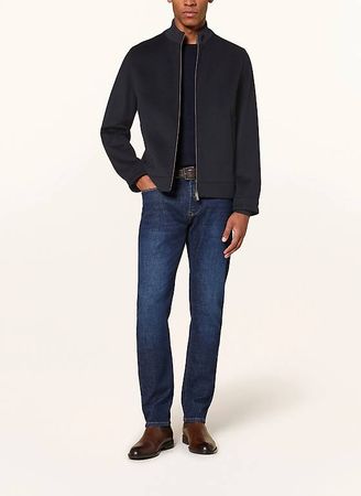 Wollbluson Herren Bugatti blau Gr. 50