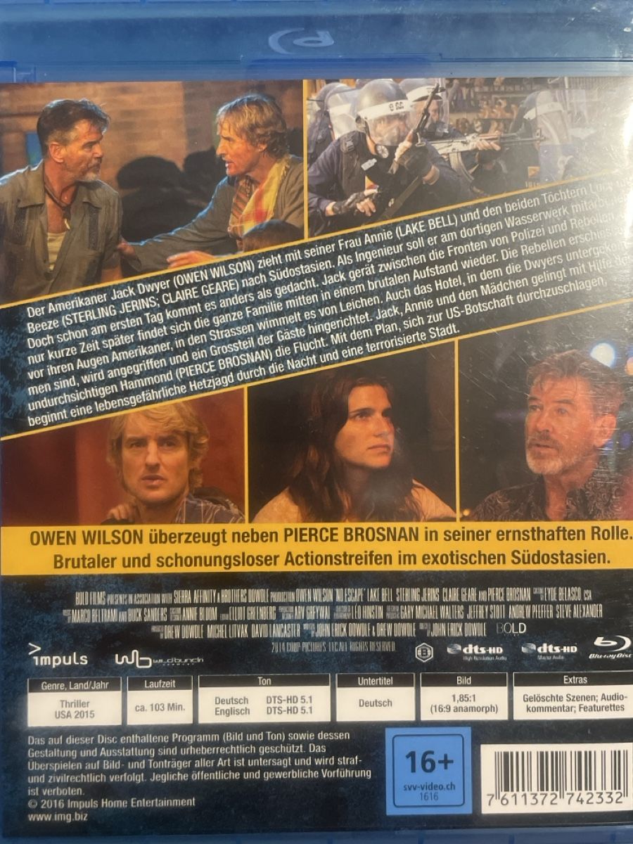 Tutti i DVDs: No Escape (2015) – Nuovo (secondo la descrizione) da Waldenburg venduto da Gonzo8 1