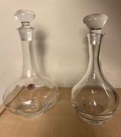 2er Set: Elegante Karaffen für Wein oder Wasser, Glas
