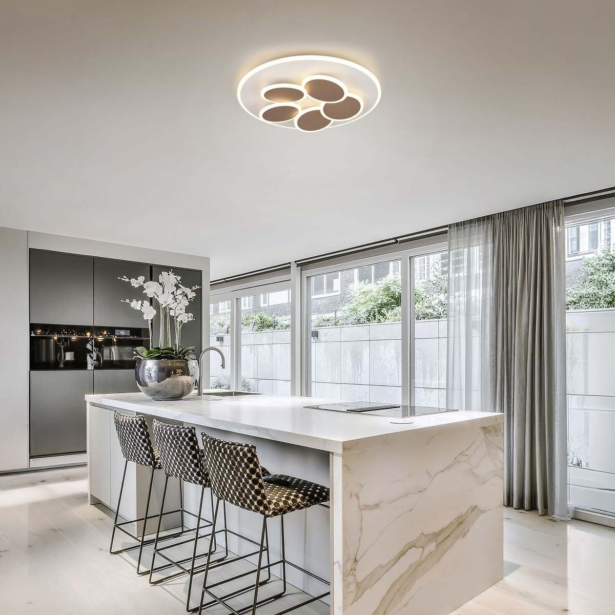 Lampadari & plafoniere: LED Deckenleuchte, Grau, Coffee, 49 cm Ø – Nuovo (secondo la descrizione) da Kreuzlingen venduto da Smart-Light 1