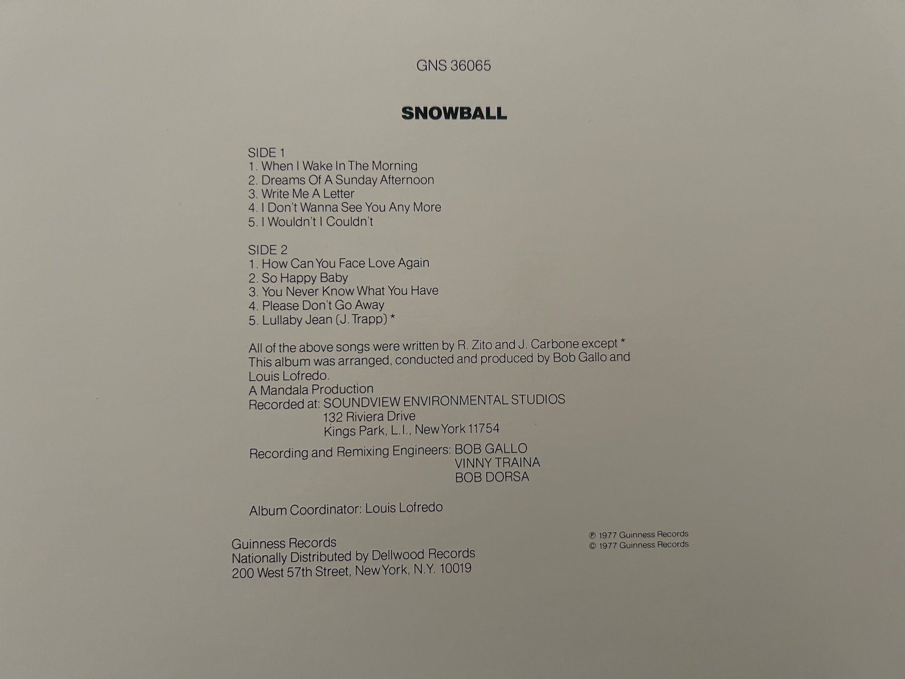 Schallplatten: SNOWBALL - Same  Vinyl Schallplatte MegaRar – Gebraucht aus Aesch BL von BlueMusicRecords 1