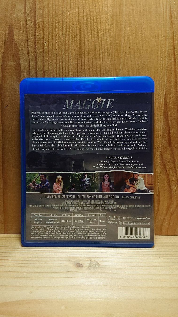 Tutti i DVDs: MAGGIE Blu-Ray mit Arnold Schwarzenegger – Usato da Wilderswil venduto da Exebub 1