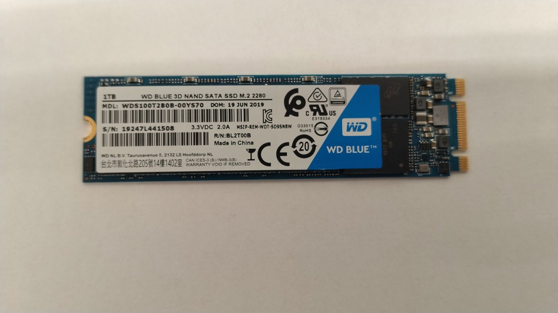Western Digital Harddisks: WD Blue 1TB SSD M.2 2280 gewipt – Gebraucht aus Wallisellen von mic_gg2g