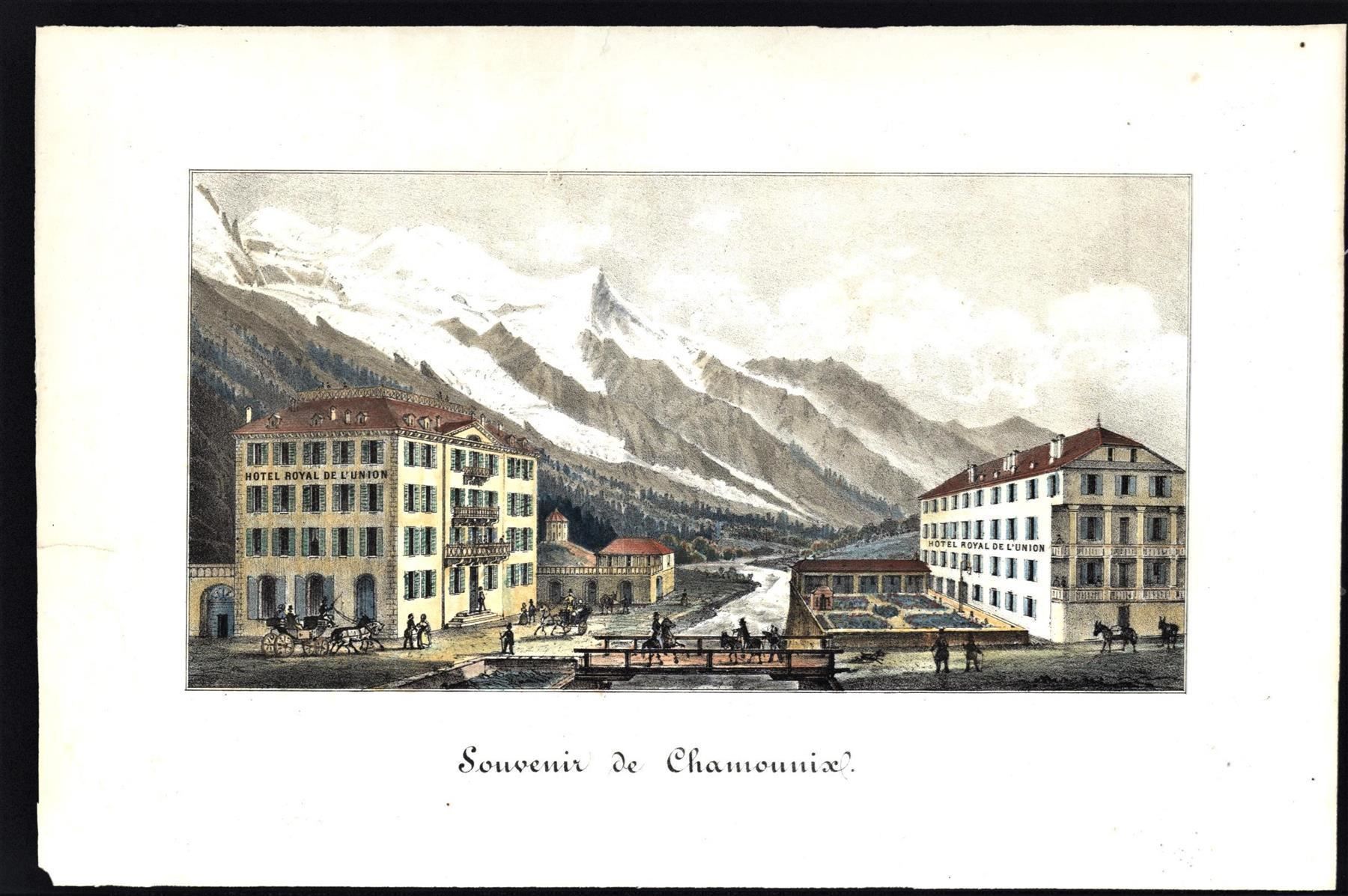 Incisioni: Chamonix Souvenir  Lithographie selten. – Usato da Rafz venduto da Helvet32