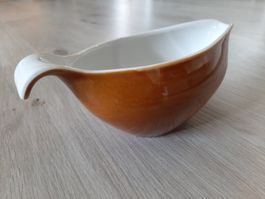 Vintage 60er 70er Jahre Rössler Porzellan Sauciere braun