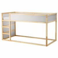 Kinderbett IKEA Kura Stockbett mit Dschungel Baldachin