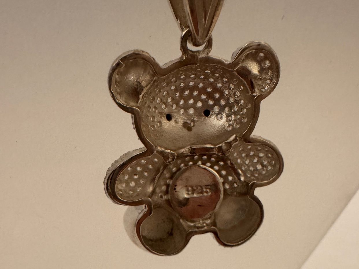 Anhänger: 925 Sterling Silver Teddy Bear Cubic Zirconia 3D – Neu und originalverpackt aus Bern von Javero 7