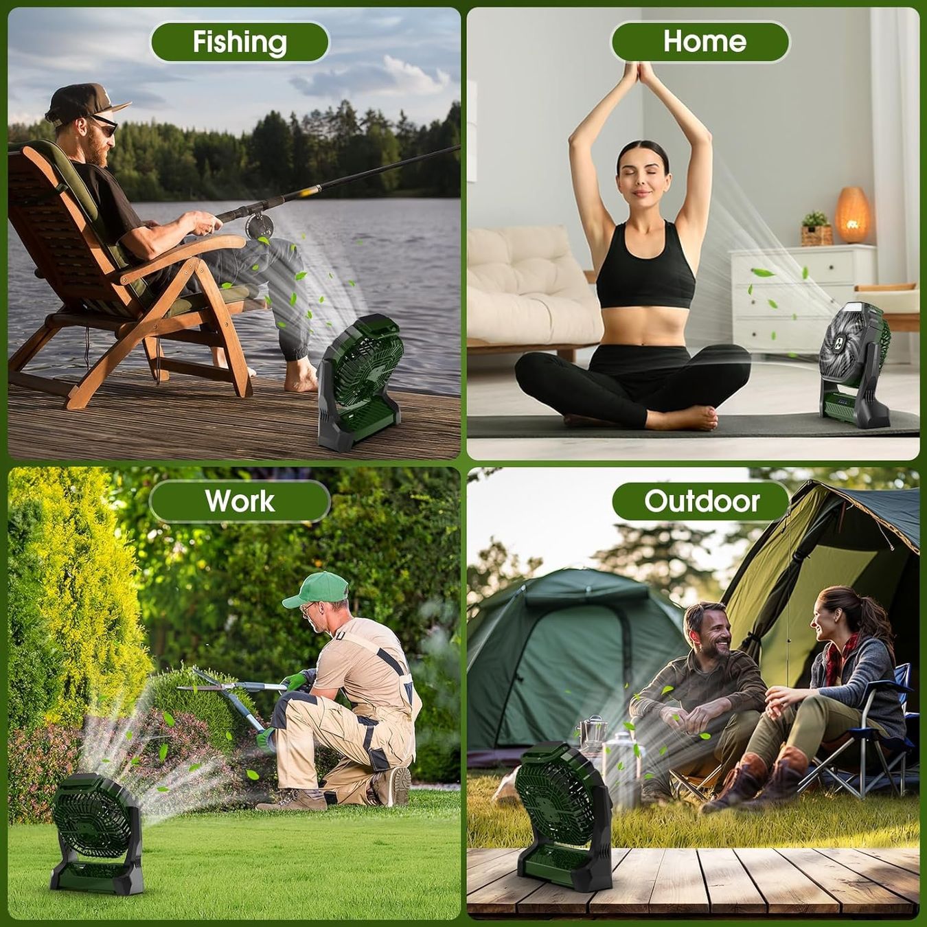 Ventilatoren: Campingventilator 20000mAh Akku mit LED-Laterne – Neu und originalverpackt aus Dietikon von Abverkauf10 6