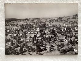 AK Mit dem Flugzeug über Mettmenstetten 1964