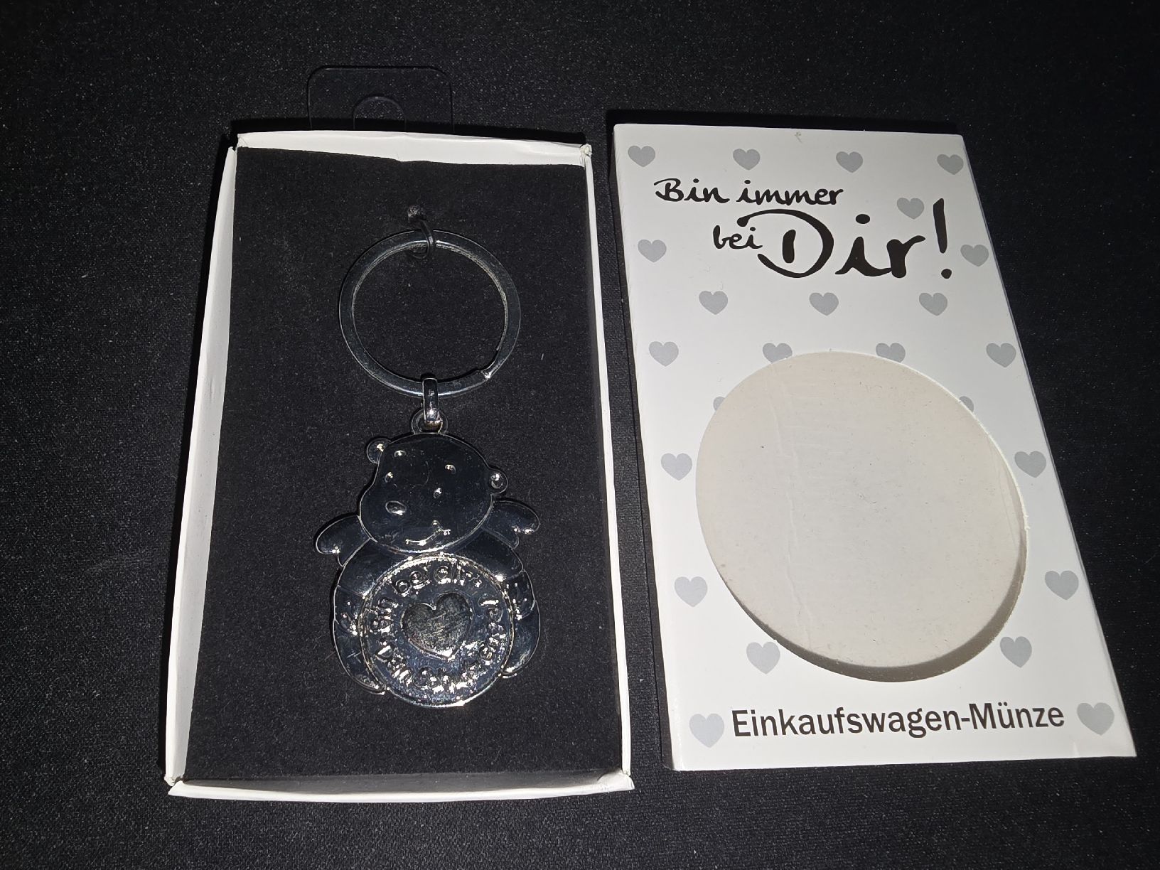 Portachiavi: Schlüsselanhänger "Bin immer bei Dir!" Einkaufswagenchip – Nuovo e nell'imballaggio originale da Lenzburg venduto da Focus_92 4