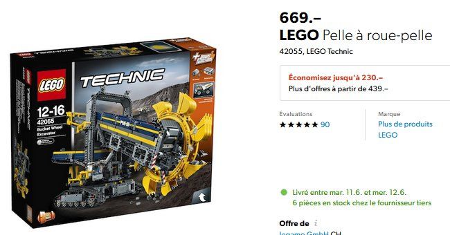 Lego Baukästen: LEGO Technic 42055  Bucket Wheel Excavator – Gebraucht aus Collonges von arashee 4