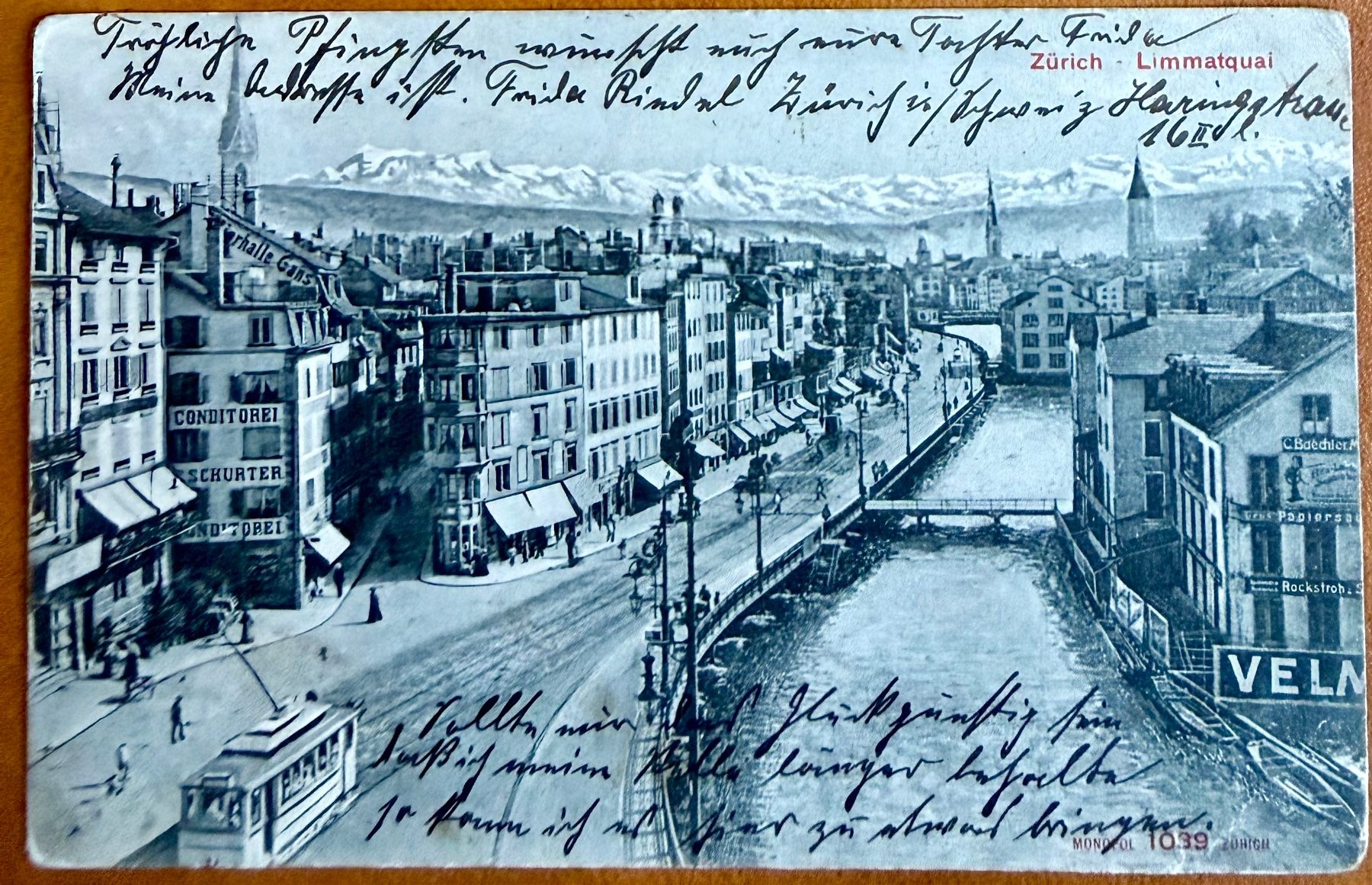 Cartoline postali: Zürich - Limmatquai  - Tram 1907 – Usato da Lutry venduto da Ediego