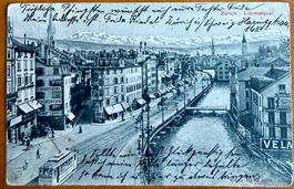 Zürich - Limmatquai  - Tram 1907