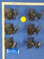 6 schöne antike Reling Konsolen, Eisen (LOT2133X#AEW0)