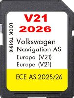 VW AS21 DISCOVER MEDIA SAT NAV MAP SD CARD EUROPE 2025/2026