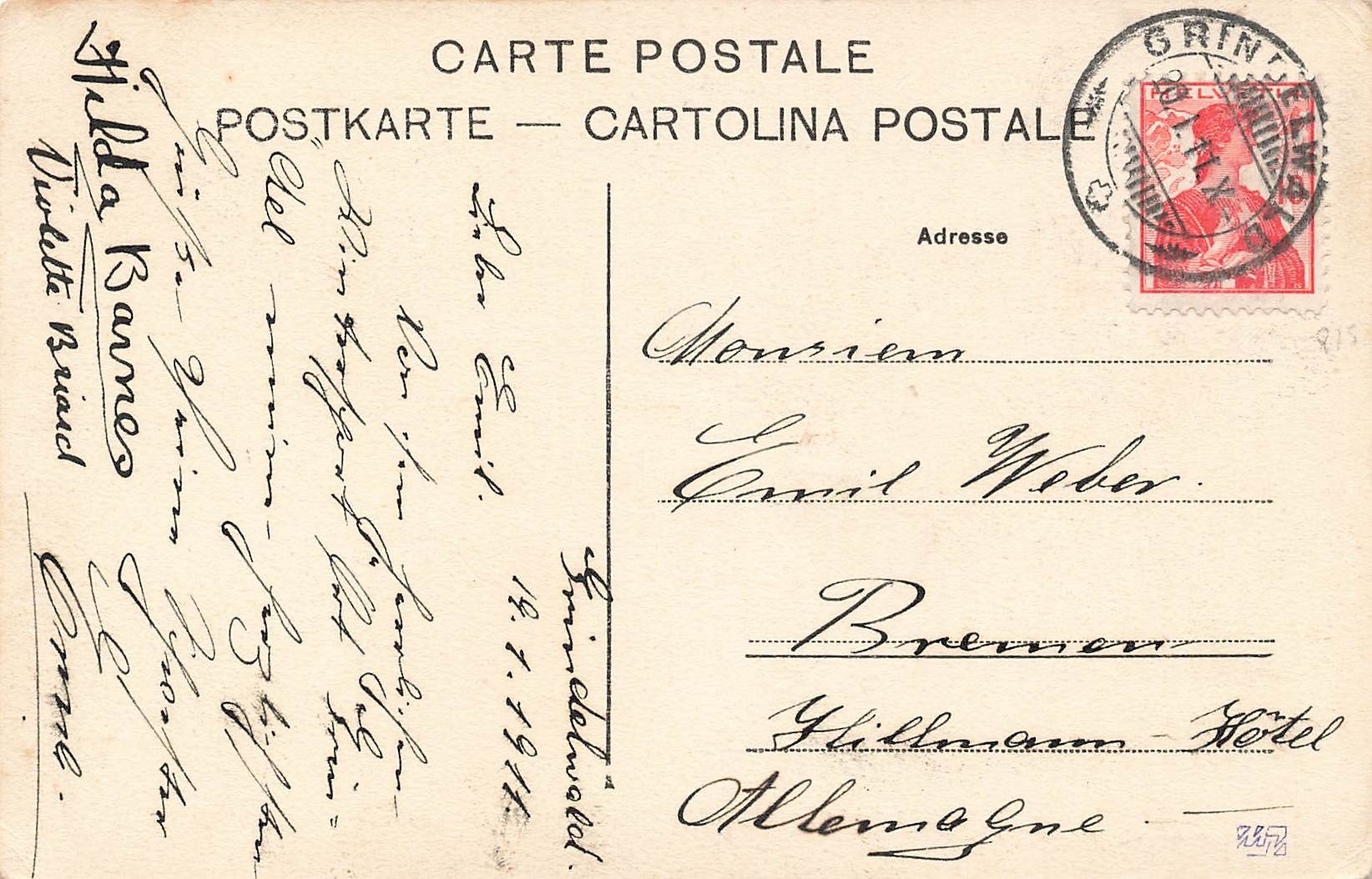 Cartoline postali: Grindelwald Be – Usato da Biasca venduto da Blenio71 1
