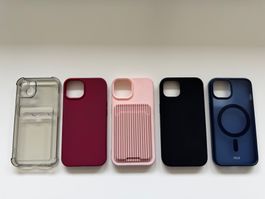 5x Handyhüllen iPhone 13  verschiedene Farben
