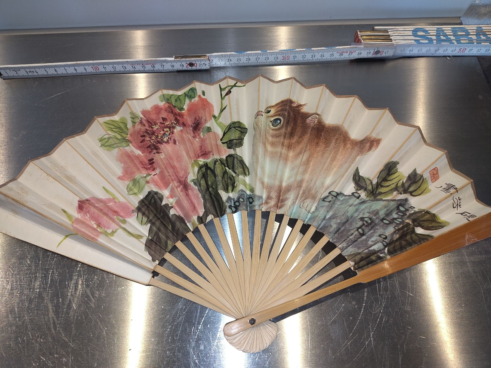 Tutte le decorazioni: Asiatischer Fächer China Eastern,Handbemalt,Vintage – Usato da Biel/Bienne venduto da DoNa82