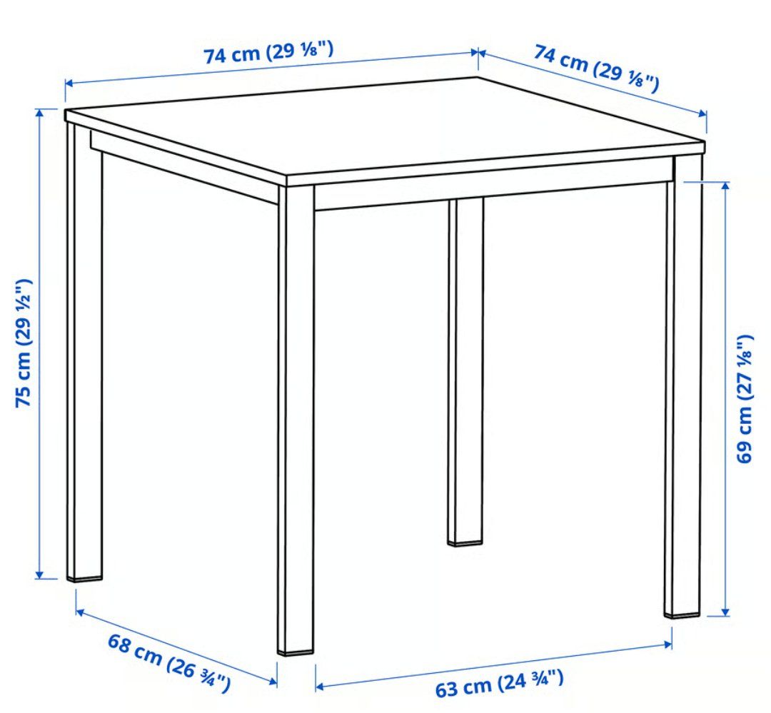 Ikea Tavoli: VIHALS Table, white/white, 74x74 cm – Usato da Uster venduto da dma_yz5f 1