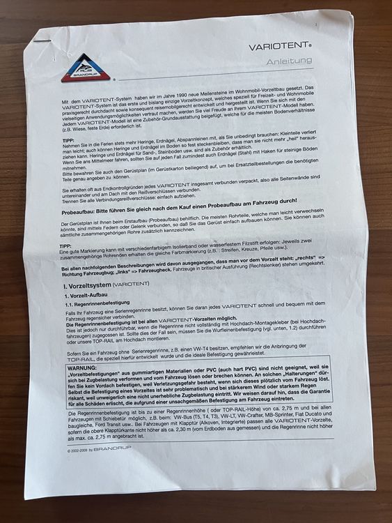 Brandrup Vorzelte & Markisen: Vorzelt Brandrup Variotent VW California – Gebraucht aus Therwil von wewa99 7