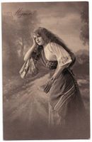 Romantik - Junge Dame mit Saiteninstrument