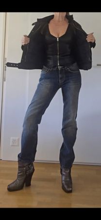 Motorradhose Grösse 34 im Jeanslook