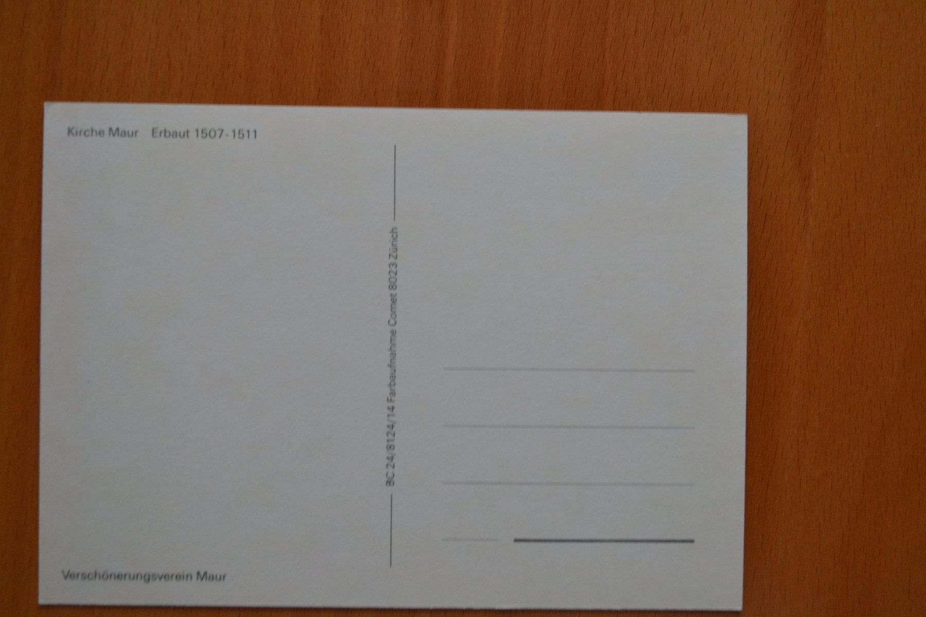 Ansichtskarten: AK Maur Kirche ZH – Gebraucht aus Beinwil am See von kajak55 1