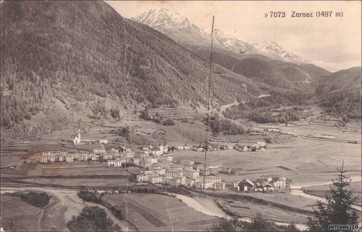 Cartoline postali: Zernez // Dorf 1497 m // ca. 1920 – Usato da Basel venduto da intermezzo12