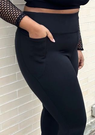 Schwarze Leggings von Snag - Gr. 48