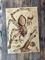 Plakat Poster Spinne Halloween Dekoration Horror Print