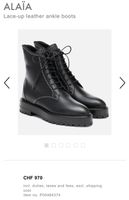 Alaïa Leder Stiefeletten in Schwarz
