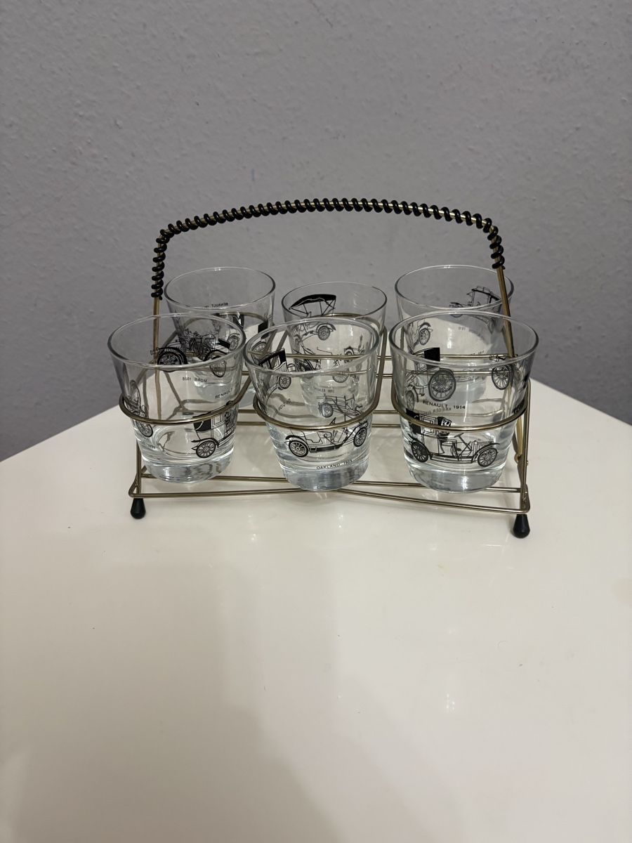 Bicchieri: Verres avec présentoir vintage  – Usato da petit lancy venduto da FerreiraLuis